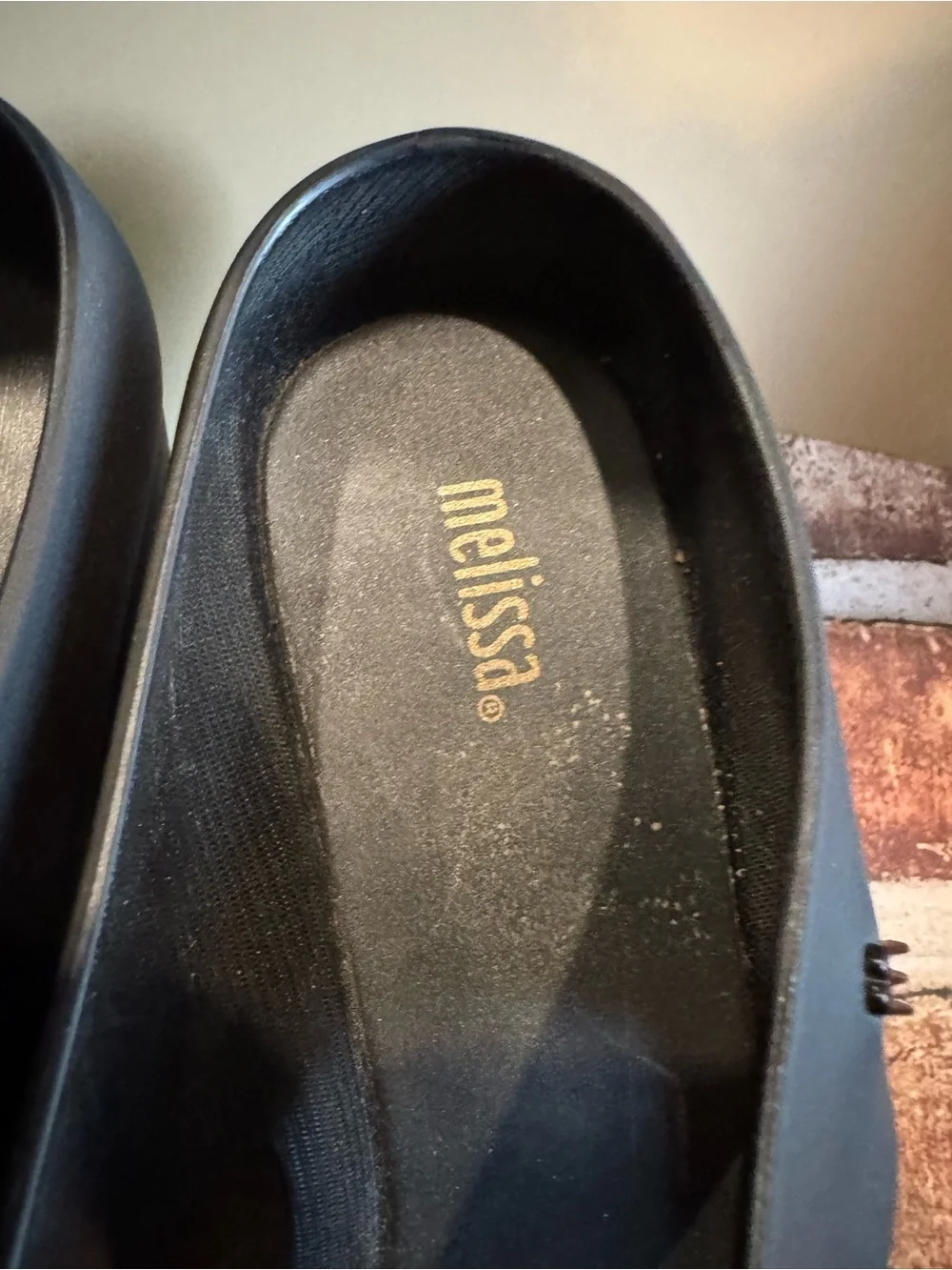 Melissa Black Double-Strap Platform Sandals